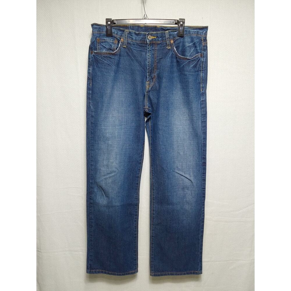 Lucky Brand Dungarees Size 34 By Gene Montesano 181 Bootleg Long Length #M107